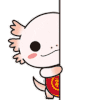偷看 半边脸 摇尾巴 可爱
