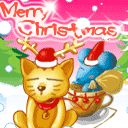 圣诞节 可爱 温馨 猫咪