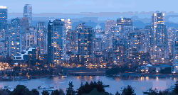 加拿大不列颠哥伦比亚省风光 城市 夜景 延时摄影 旅游 灯光 纪录片