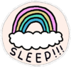 贴纸 卡通 sleep 睡觉 云朵 彩虹