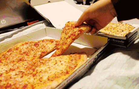 披萨 芝士 火腿 高热量 美味