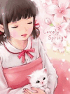 猫咪 女孩 可爱 呆萌