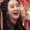 赵丽颖 开心 大笑， 哈哈哈 美女