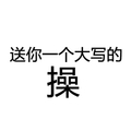 送你一个大写的操 骂人 汉字 黑色