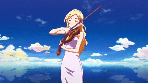 卡通 女孩 小提琴 漂亮