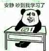 安静吵到我学习了   熊猫   傻笑  装逼