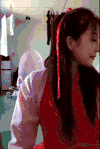 美女 可爱 长发 红色