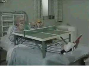 打乒乓球 老人 有智慧 病人
