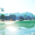 海滩 唯美 浪漫 椰树 自然 绿色 beach nature