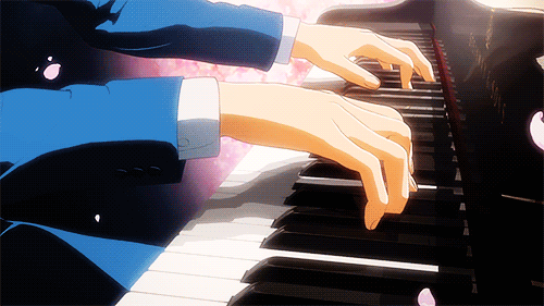 钢琴 花瓣 弹琴 男生