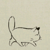 背景素材 卡通 猫咪 打哈欠