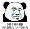 熊猫头 文字表情包 你根本就不爱我你只是想找个人打发时间 搞怪 逗 沙雕