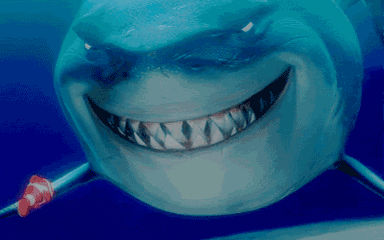 鲨鱼 小丑鱼 笑容 吓人