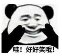 熊猫头 文字表情包 哇好好笑哦 搞笑 沙雕 蠢萌