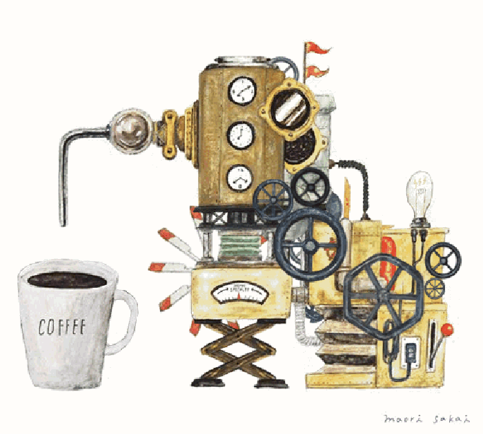 咖啡 机器 动画 转动
