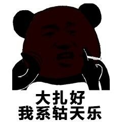 熊猫头 搞笑 雷人 斗图 大扎好 我系轱天乐 粤语
