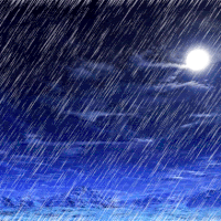 雨天 月亮 Rain 景色