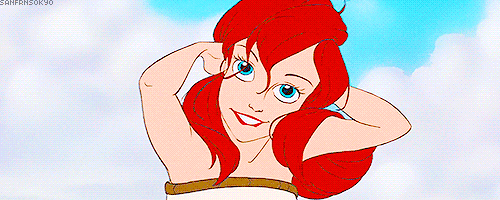 小美人鱼 迪斯尼动画 爱丽儿 海的女儿 可爱 红头发