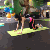 健身 性感 美女 抬腿 翘臀