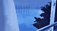 窗帘 下雨 窗外 安逸