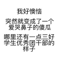 我好懊恼变成爱哭鼻子的傻瓜没有优秀干部的样子 斗图 搞笑 白色背景 纯文字