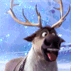 冰雪奇缘 搞笑 麋鹿 雪花 吃 Frozen Disney