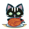 鸡腿 火鸡 猫