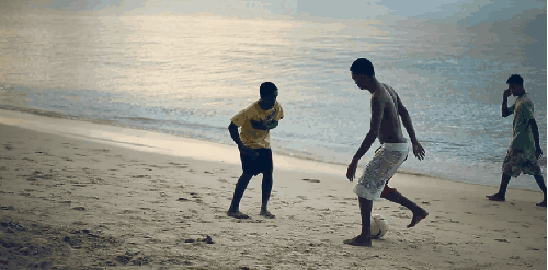 塞舌尔群岛 沙滩 海边 记录片 踢球 风景