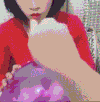 气球 爆炸 美女 红衣服