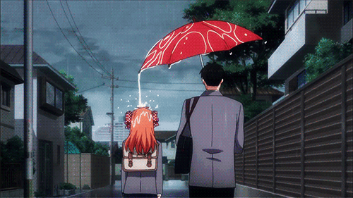 月刊少女野崎君 撑伞 淋雨 抓狂 动漫 二次元