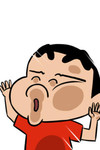 蜡笔小新 玻璃 手指 透明