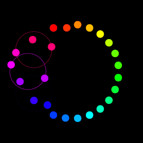 圆点 转动 彩色 圆圈