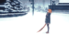 动漫 二次元 下雪 女孩
