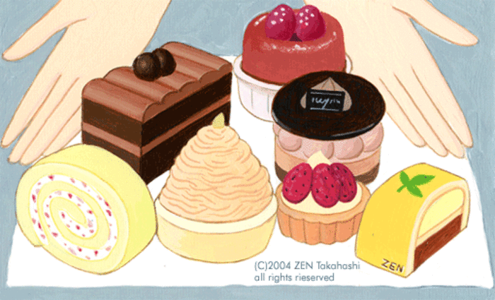 美食 甜品 蛋糕 插画