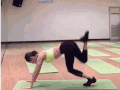 健身 性感 美女 抬腿