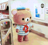 小熊 走路 萌萌哒