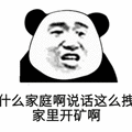 家庭 矿 熊猫头