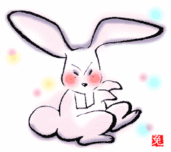 兔 动物 手绘 水墨