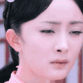 杨幂 美女 思考 眼神