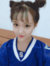 美女 小清新 撅嘴 直视 可爱