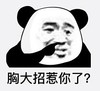 熊猫头 文字表情包 胸大招惹你了 搞怪 沙雕 逗趣