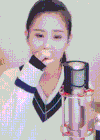 美女 网红 迷人 气质 耳机
