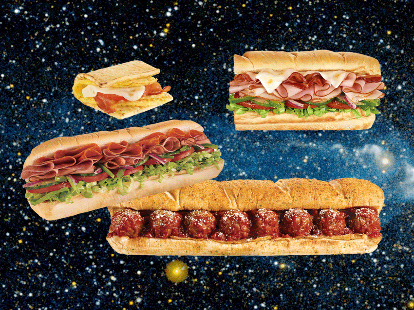 三明治 sandwich food 太空 飘动