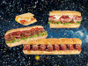 三明治 sandwich food 太空 飘动