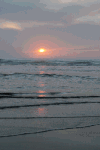 大海 夕阳 波浪 美景