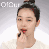 崔雪莉 清爽 化妆 美女 可爱 涂口红