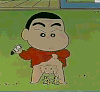 蜡笔小新 画大象 可爱 搞笑