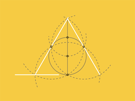 几何体 三角形 圆圈 旋转