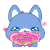 狗狗 鲜花 爱心 花痴