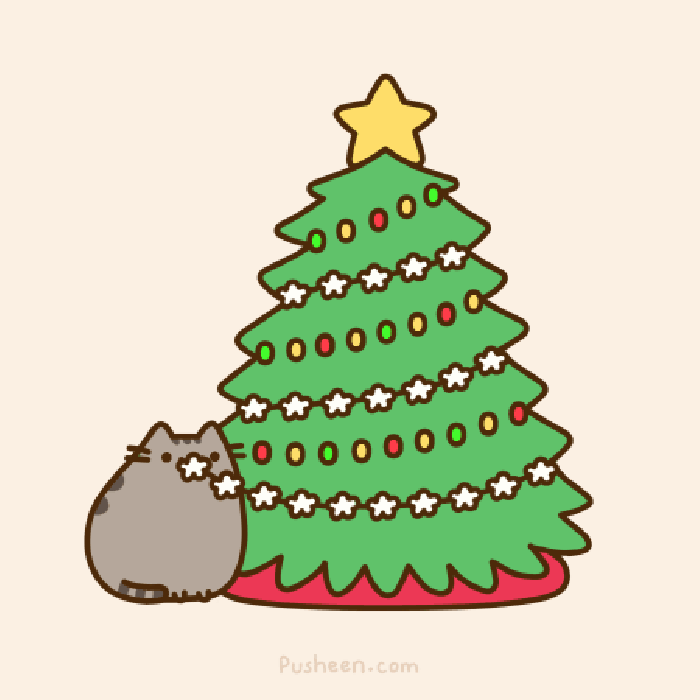 猫 圣诞树 吃货 动漫